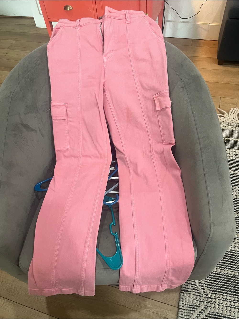 Judy Blue Pastel Pink High-Rise Cargo Pants - Picture 2 of 6